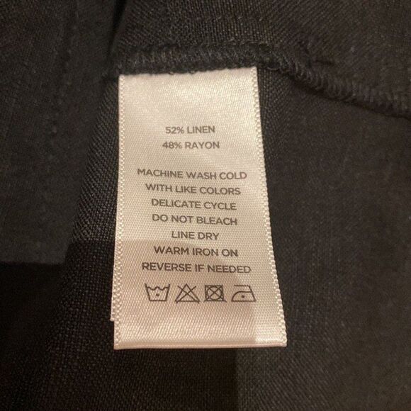 Lilla P Linen Blend A-Line Black Sleeveless Dress XS Black - Picture 8 of 9